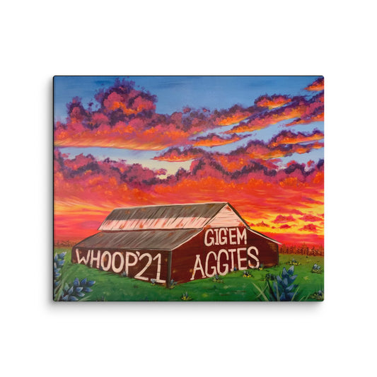 Aggie Barn at Sunset