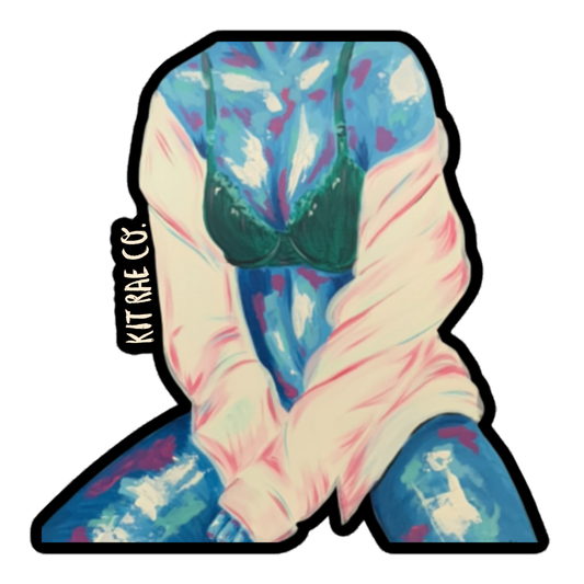 American Woman Sticker | Black Background